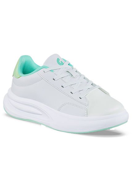 Tenis Urbanos Dakal Blanco-Verde Para Niña Los Gomosos