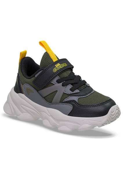 Tenis Lumar Negro-Verde Para Niño Los Gomosos