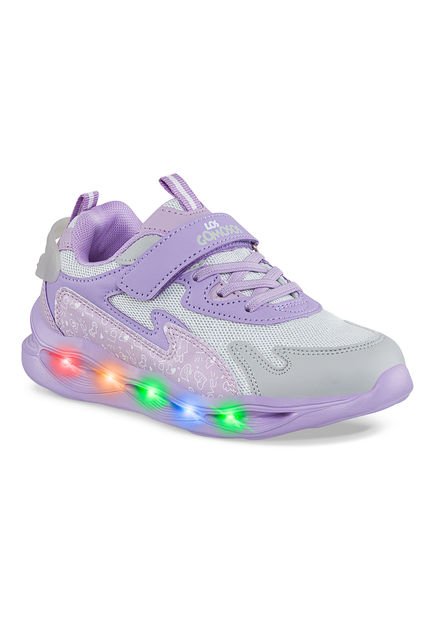 Tenis Luces Nula Lila Para Niña Los Gomosos