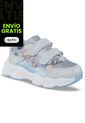Tenis Urbanos Febar Blanco-Gris Los Gomosos Para Niña de Los Gomosos