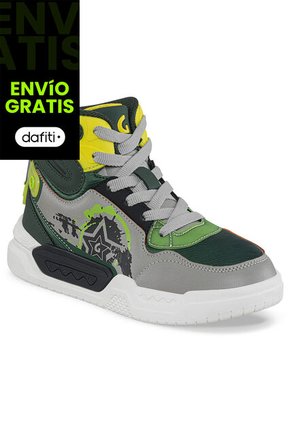 Tenis Urbanos Pidar Gris-Verde Los Gomosos Para Niño