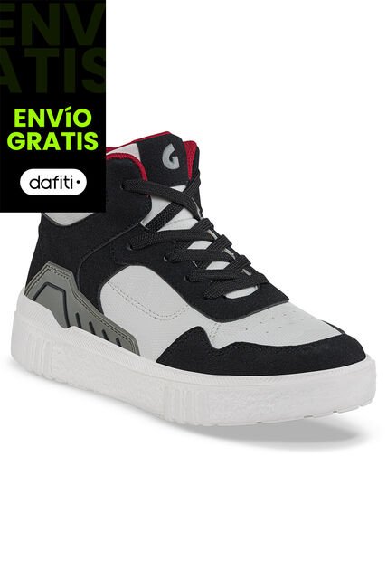 Tenis Urbanos Pibar Blanco-Negro Los Gomosos Para Niño