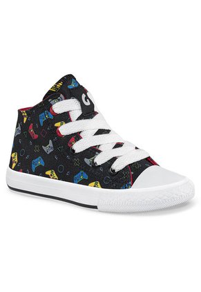 Tenis Kanzo Alto Negro Para Niño Los Gomosos