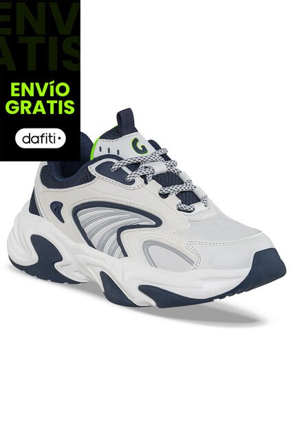 Tenis Urbanos Yinor Blanco-Azul O Los Gomosos Para Niño