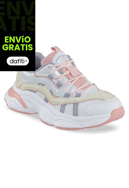 Tenis Urbanos Gevon Blanco-Gris Los Gomosos Para Niña