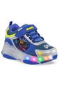 Tenis Patines Luces Tordo Azul-Plata Para Niño Los Gomosos de Los Gomosos