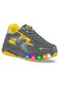 Tenis Patines Luces Yert Gris Osc Para Niño Los Gomosos de Los Gomosos