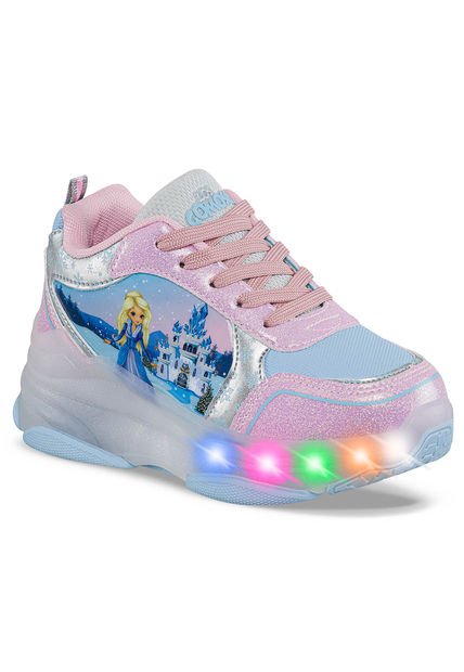 Tenis Patines Luces Quox Rosa Para Niña Los Gomosos