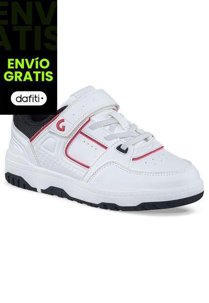 Tenis Urbanos Pifot Blanco-Negro Los Gomosos Para Niño