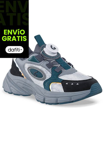 Tenis Urbanos Vepos Gris-Negro Los Gomosos Para Niño