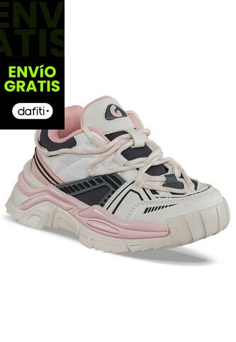 Tenis Urbanos Gadom Beige-Rosa Los Gomosos Para Niña Los Gomosos