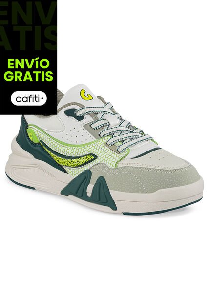 Tenis Urbanos Nyvu Beige-Verde Los Gomosos Para Niño