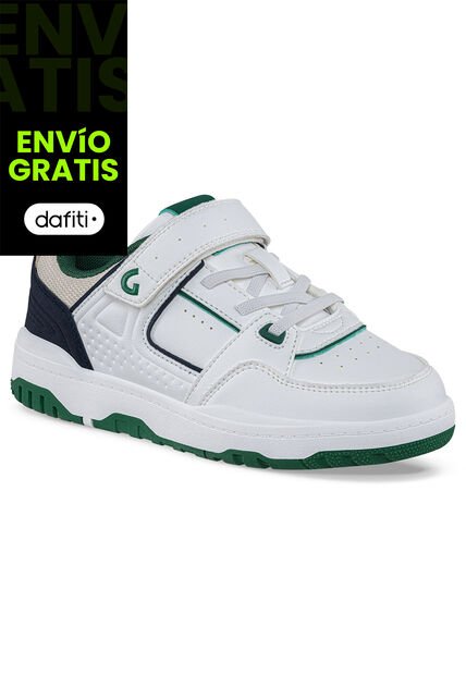 Tenis Urbanos Pifot Blanco-Verde Los Gomosos Para Niño