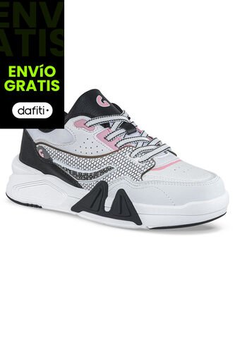 Tenis Urbanos Hopaw Blanco-Negro Los Gomosos Para Niña Los Gomosos