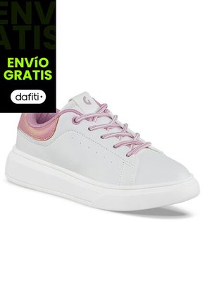 Tenis Casuales Kivra Blanco-Rosa Los Gomosos Para Niña