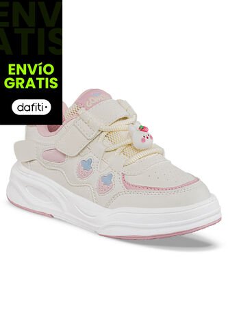 Tenis Urbanos Ginav Beige-Rosa Los Gomosos Para Niña Los Gomosos