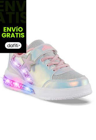 Tenis Luces Tekari Blanco Los Gomosos Para Niña Los Gomosos