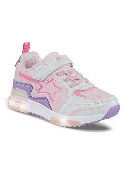 Tenis Luces Gypin Blanco-Rosa Para Niña Los Gomosos