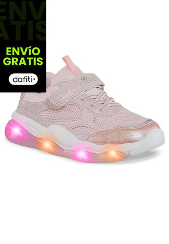 Tenis Luces Monla Rosa Los Gomosos Para Niña Los Gomosos