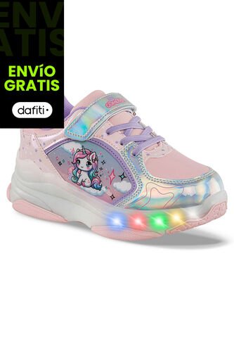 Tenis Patines Luces Relaxi Rosa Los Gomosos Para Niña Los Gomosos