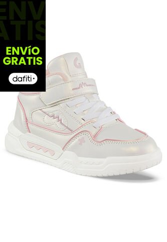 Botas Ziraf Blanco-Rosa Los Gomosos Para Niña Los Gomosos