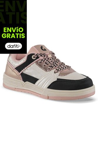 Tenis Casuales Matik Rosa-Negro Los Gomosos Para Niña Los Gomosos