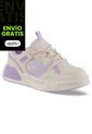Tenis Casuales Jipot Beige-Mora Los Gomosos Para Niña de Los Gomosos