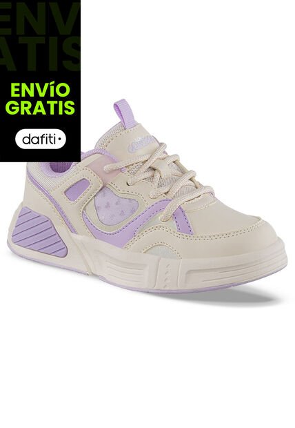 Tenis Casuales Jipot Beige-Mora Los Gomosos Para Niña