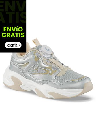 Tenis Urbanos Ganila Plata Los Gomosos Para Niña Los Gomosos