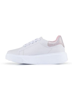 Tenis Leonela Blanco-Rosa Para Niña Los Gomosos