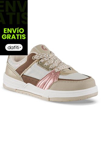Tenis Casuales Matik Blanco-Beige Los Gomosos Para Niña Los Gomosos
