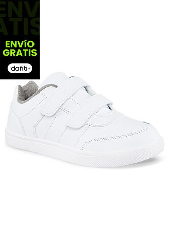Tenis Escolares Skoly Velcro Blanco Para Niño Y Niña Los Gomosos Los Gomosos