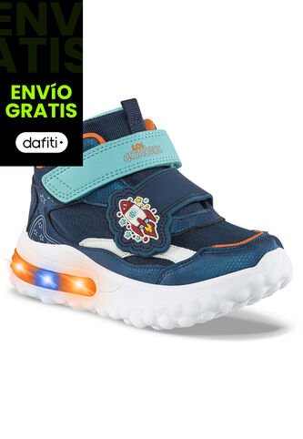 Tenis Con Luces Canez Azul Osc Los Gomosos Para Niño Los Gomosos