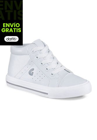 Tenis Escolares Capra Alto Blanco Para Niño Y Niña Los Gomosos Los Gomosos