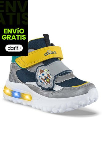 Tenis Con Luces Canez Gris Los Gomosos Para Niño Los Gomosos