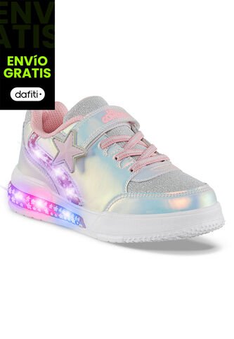 Tenis Luces Tekari Blanco Los Gomosos Para Niña Los Gomosos