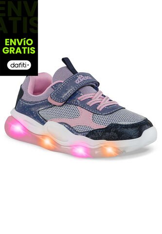 Tenis Luces Monla Azul Osc Los Gomosos Para Niña Los Gomosos