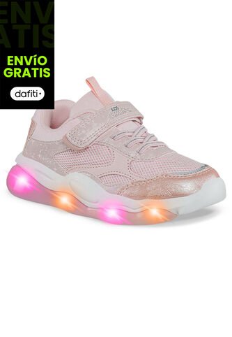 Tenis Luces Monla Rosa Los Gomosos Para Niña Los Gomosos