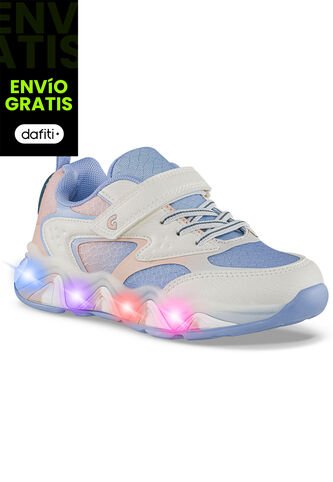 Tenis Luces Lumera Lila Los Gomosos Para Niña Los Gomosos