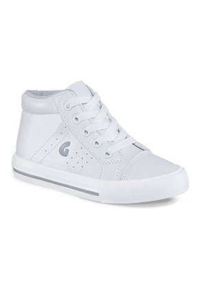 Tenis Escolares Capra Alto Blanco Para Niño Y Niña Los Gomosos