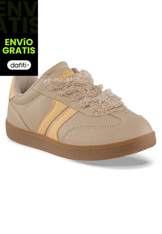 Tenis Casuales Kirty Beige Los Gomosos Para Niña Los Gomosos