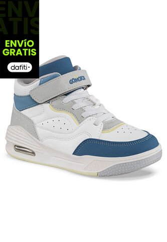 Tenis Urbanos Lender Blanco-Azul Los Gomosos Para Niño Los Gomosos