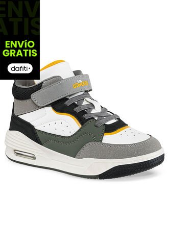 Tenis Urbanos Lender Blanco-Gris Los Gomosos Para Niño Los Gomosos