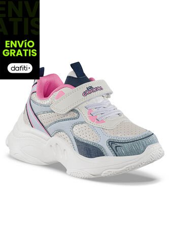 Tenis Urbanos Mochil Blanco-Azul Los Gomosos Para Niña Los Gomosos