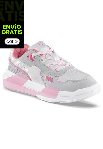 Tenis Urbanos Unical Blanco-Rosa Los Gomosos Para Niña Los Gomosos