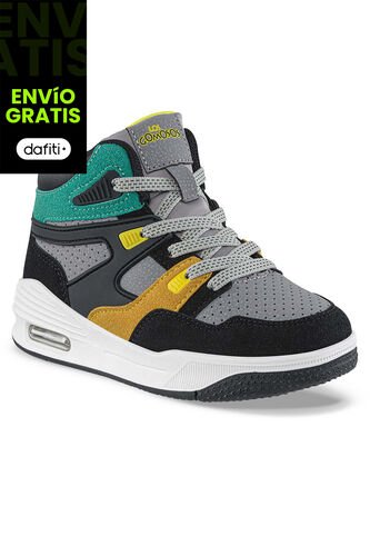 Tenis Urbanos Opinil Gris-Verde Los Gomosos Para Niño Los Gomosos