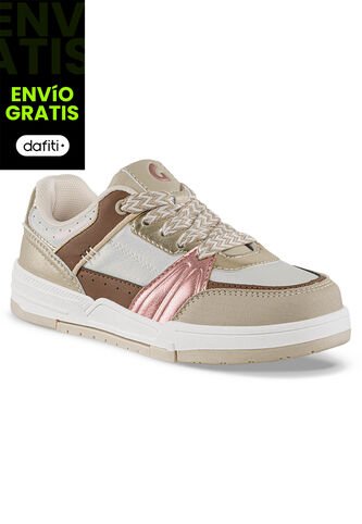 Tenis Casuales Matik Blanco-Beige Los Gomosos Para Niña Los Gomosos