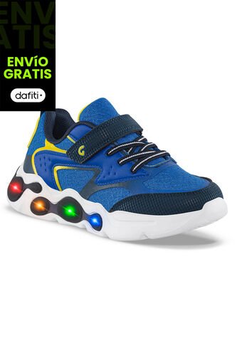 Tenis Luces Pavo Azul Los Gomosos Para Niño Los Gomosos