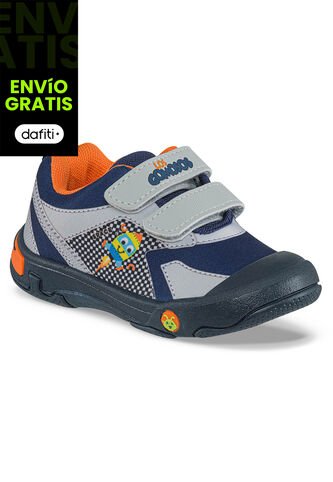 Tenis Casuales Lopey Gris-Azul O Los Gomosos Para Bebé Los Gomosos
