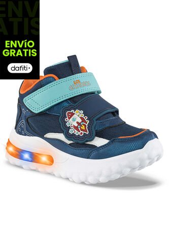 Tenis Con Luces Canez Azul Osc Los Gomosos Para Niño Los Gomosos